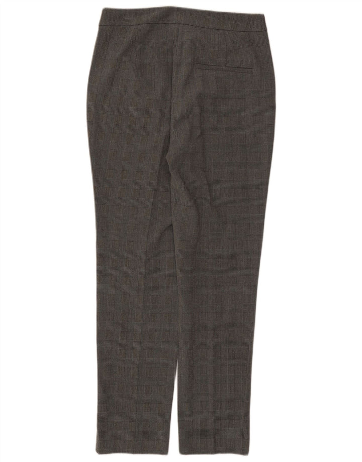 Zara Womens Slim Suit Trousers Small W26 L27 Grey Check Polyester