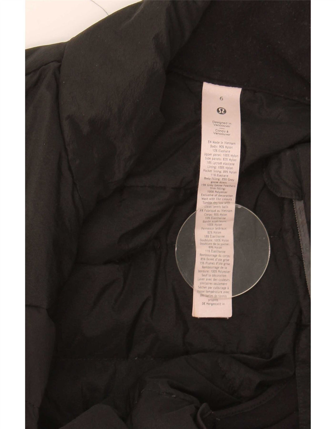 Lululemon Womens Gilet US 6 Medium Black Nylon
