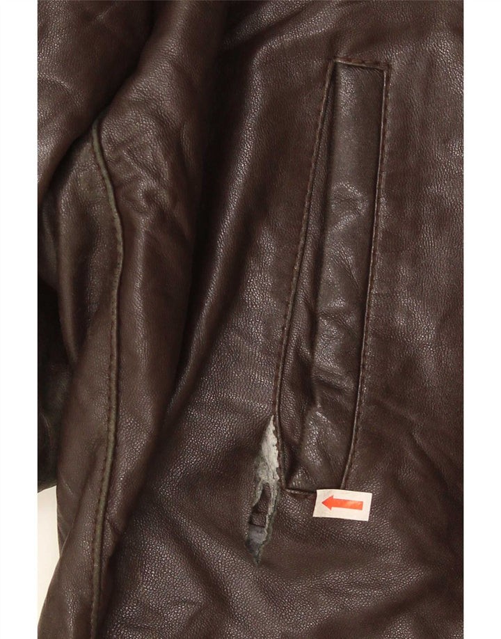 Vintage Mens Leather Jacket UK 42 XL Brown