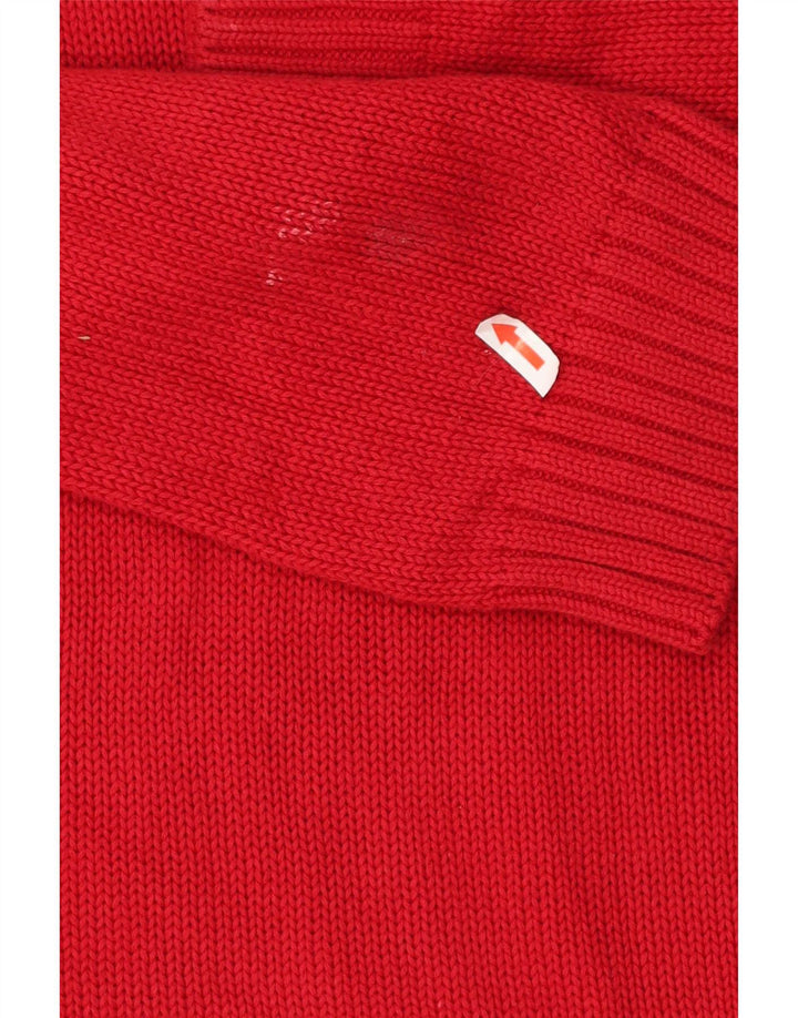 Chaps Mens Boat Neck Jumper Sweater XL Red Cotton
