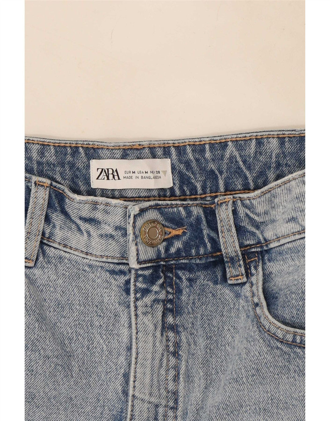 Zara Womens Denim Skirt Medium W28 Blue