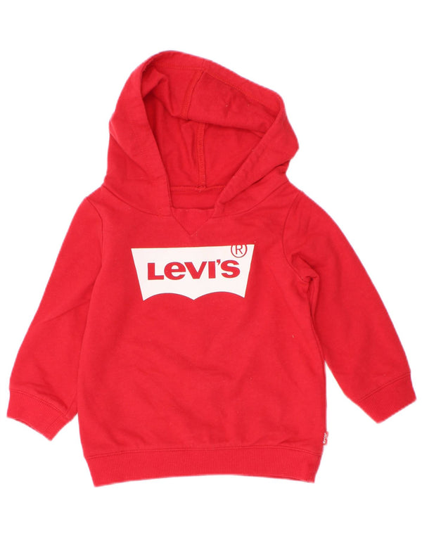 Levi's Baby Girls Graphic Hoodie Jumper 6-9 Months Red Cotton
