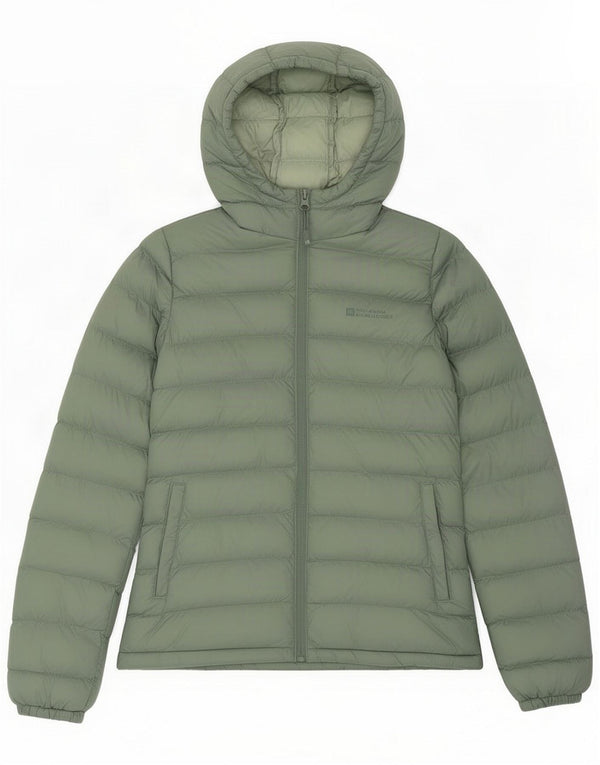 Mountain Warehouse Womens Hooded Padded Jacket UK 8 Small Green Polyester