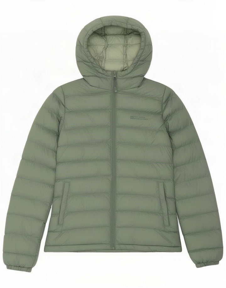 Mountain Warehouse Womens Hooded Padded Jacket UK 8 Small Green Polyester