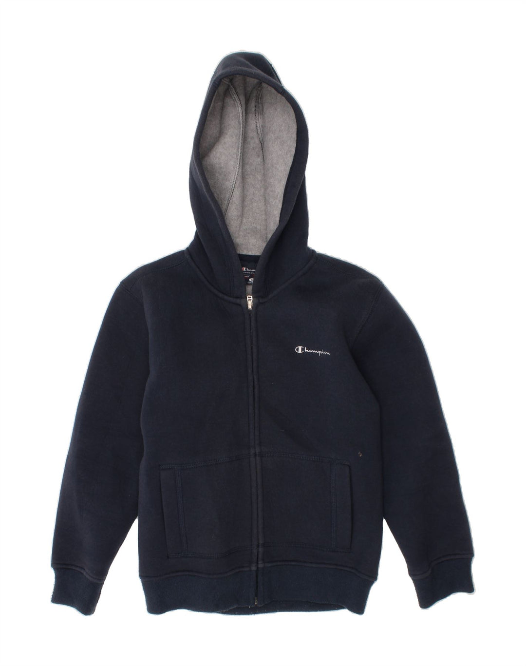 CHAMPION Boys Zip Hoodie Sweater 7-8 Years Small  Navy Blue Vintage Champion and Second-Hand Champion from Messina Hembry 