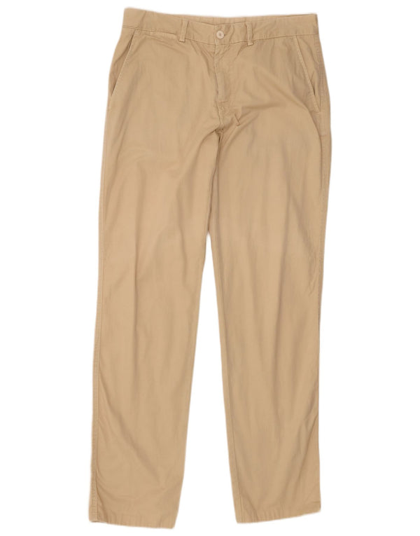 Avirex Mens Straight Chino Trousers W34 L33 Beige Cotton