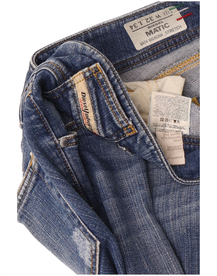 Diesel Womens Matic Slim Jeans W32 L29 Blue Cotton
