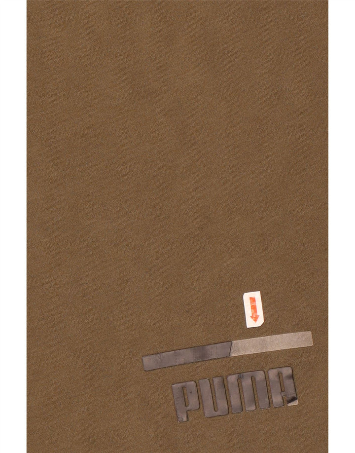 Puma Mens Graphic Sweatshirt Jumper Small Khaki Cotton