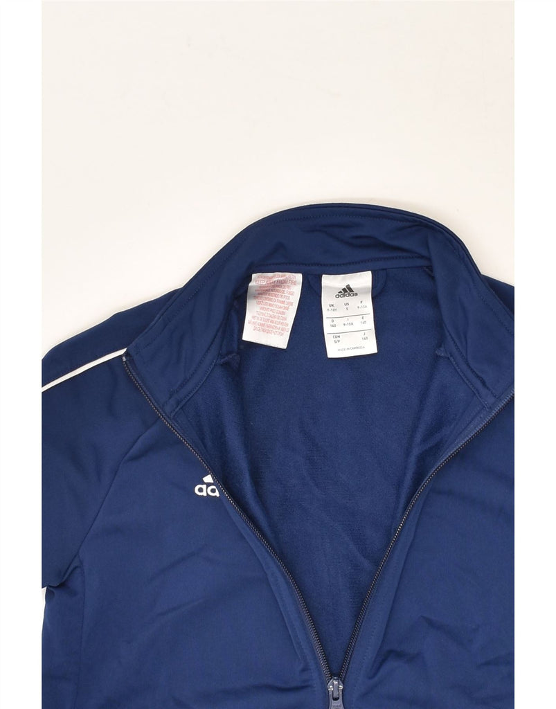 ADIDAS Boys Tracksuit Top Jacket 9-10 Years Navy Blue Polyester | Vintage Adidas | Thrift | Second-Hand Adidas | Used Clothing | Messina Hembry 