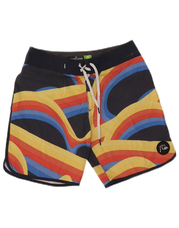 Quiksilver Mens Swimming Shorts Small  Multicoloured Striped Polyester