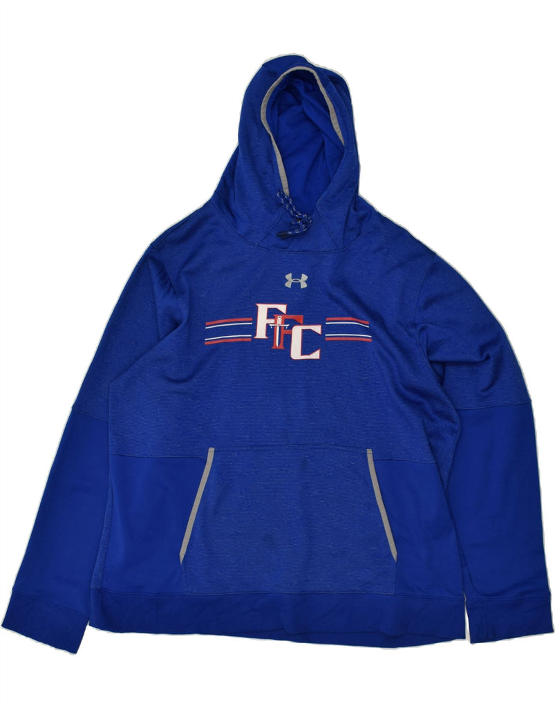 UNDER ARMOUR Mens Graphic Hoodie Jumper XL Blue | Vintage Under Armour | Thrift | Second-Hand Under Armour | Used Clothing | Messina Hembry 