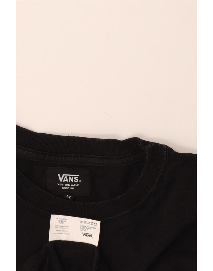 Vans Mens T-Shirt Top Medium Black Cotton
