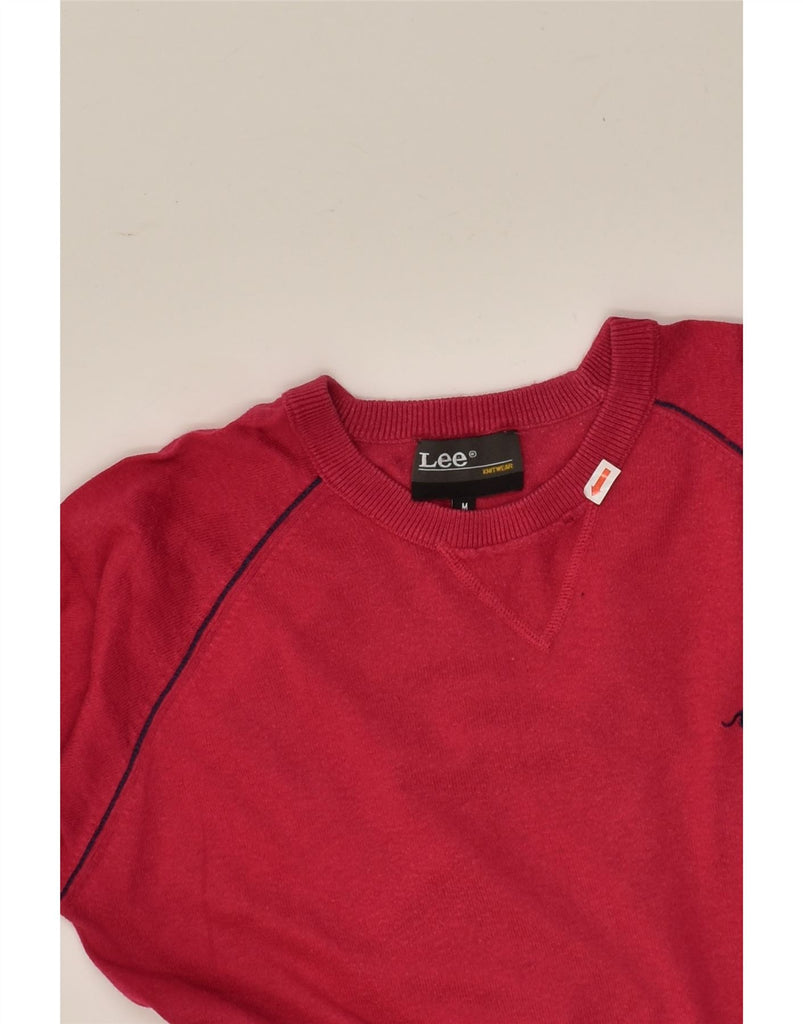 LEE Mens Crew Neck Jumper Sweater Medium Red Cotton | Vintage Lee | Thrift | Second-Hand Lee | Used Clothing | Messina Hembry 