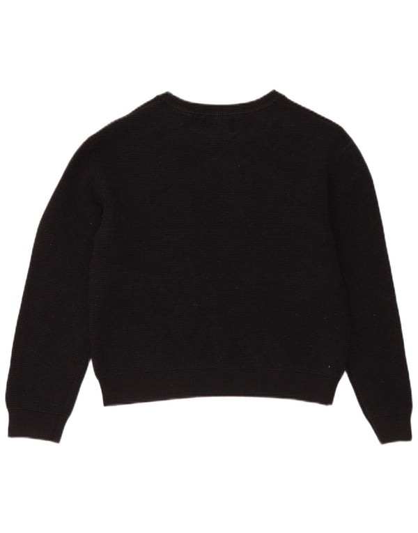 Zara Boys Crew Neck Jumper Sweater 13-14 Years Black Cotton