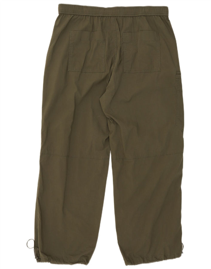 Marks & Spencer Mens Straight Cargo Trousers Large W36 L28 Khaki Cotton