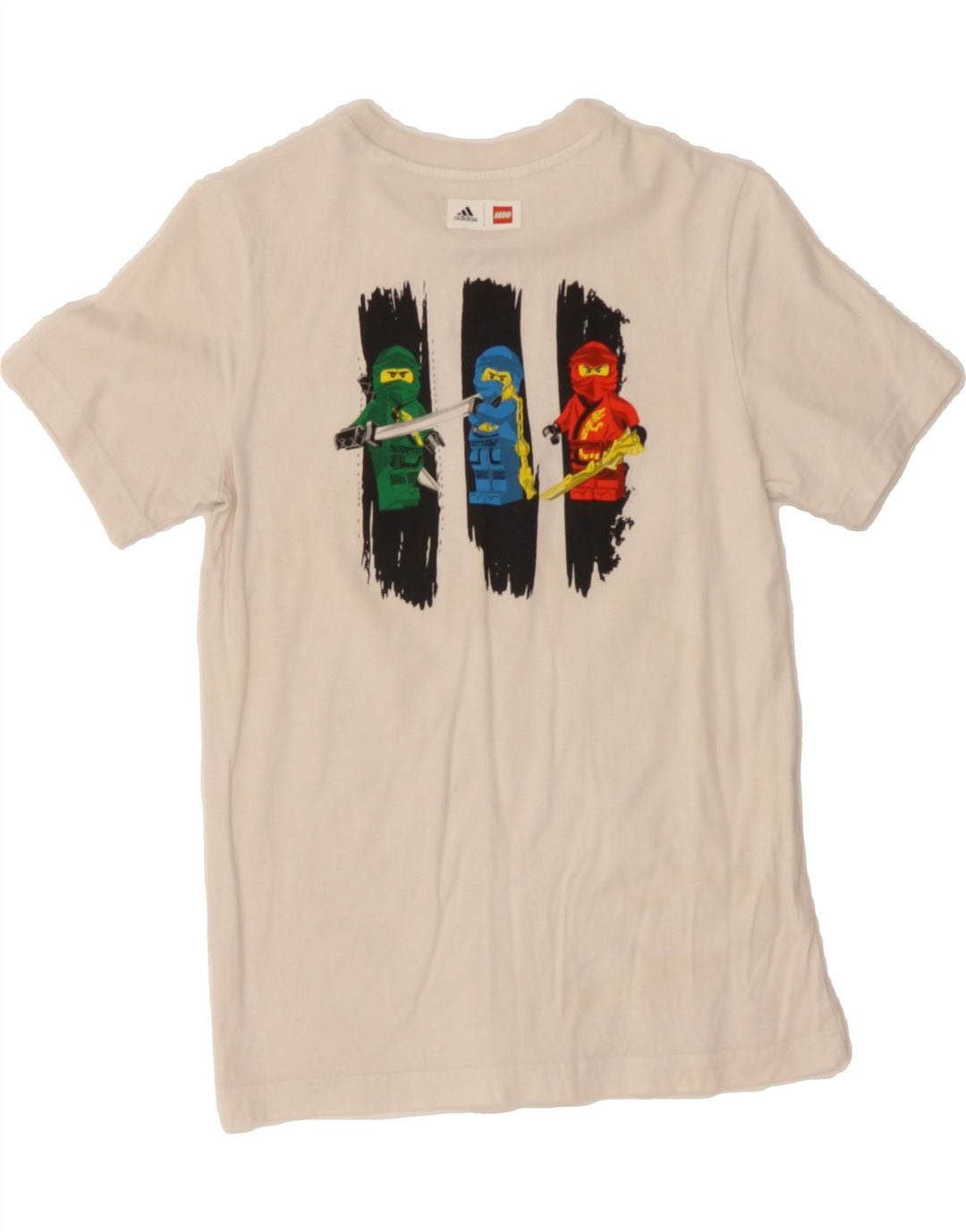 ADIDAS Boys Graphic T-Shirt Top 11-12 Years White Vintage Adidas and Second-Hand Adidas from Messina Hembry 