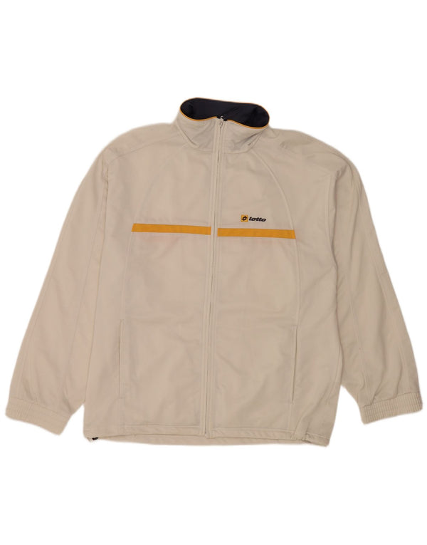 Lotto Mens Tracksuit Top Jacket UK 42/48 Large White Colourblock