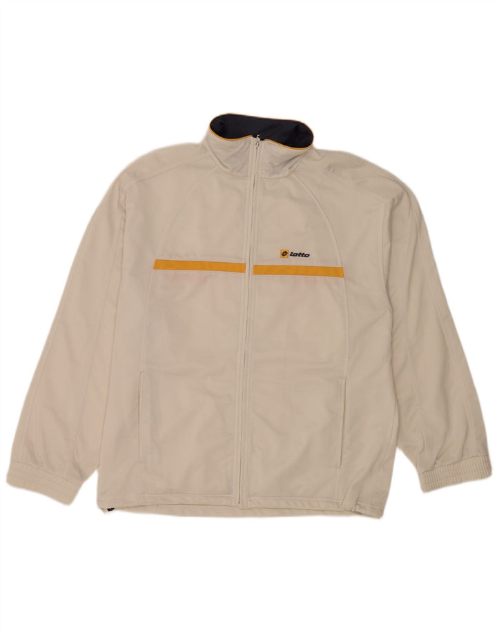 Lotto Mens Tracksuit Top Jacket UK 42/48 Large White Colourblock
