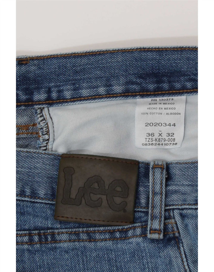 Lee Mens Straight Jeans W36 L32 Blue Cotton