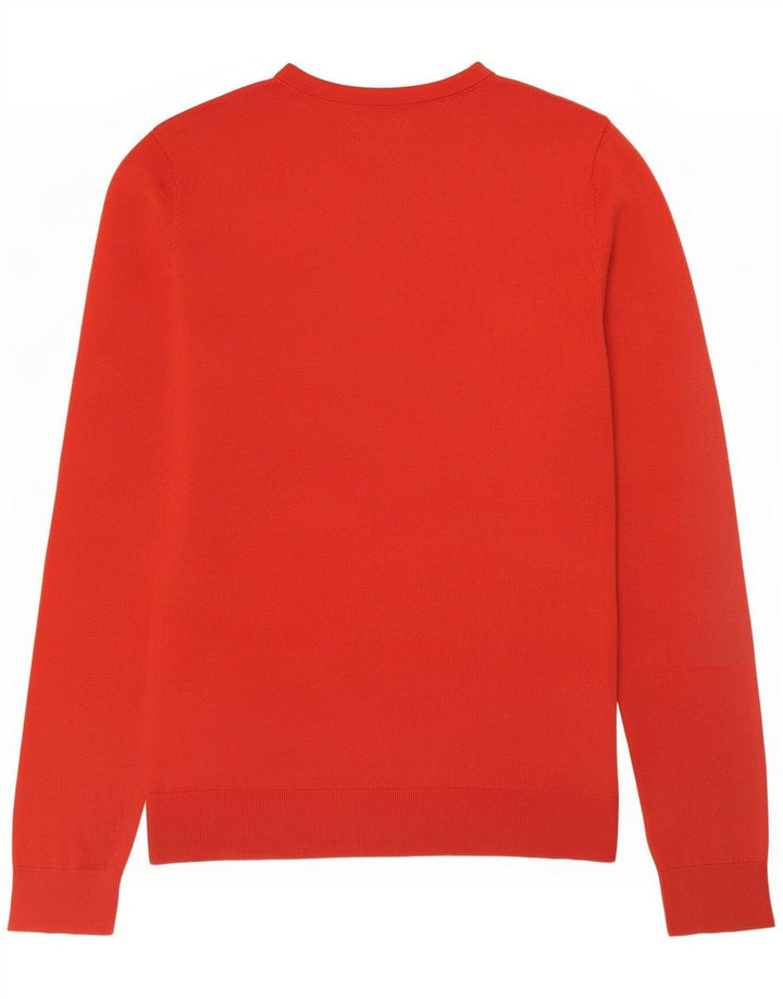 Hobbs Womens Boat Neck Jumper Sweater UK 14 Large Orange Wool