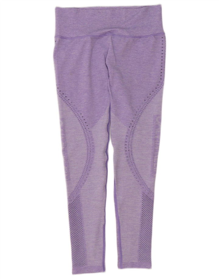 Calvin Klein Womens Graphic Leggings UK 12 Medium  Purple Flecked Polyester