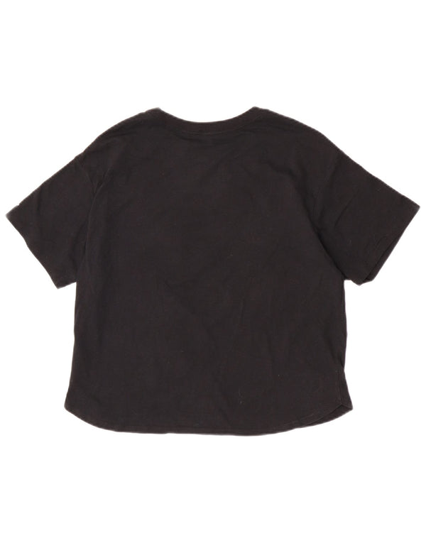 Jordan Girls Graphic T-Shirt Top 13-14 Years XL Black Floral Cotton