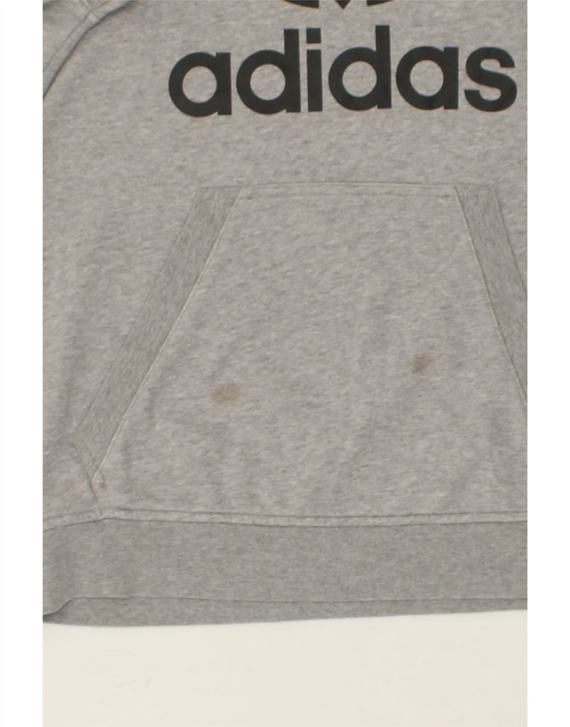 ADIDAS Mens Graphic Hoodie Jumper Medium Grey Cotton | Vintage Adidas | Thrift | Second-Hand Adidas | Used Clothing | Messina Hembry 