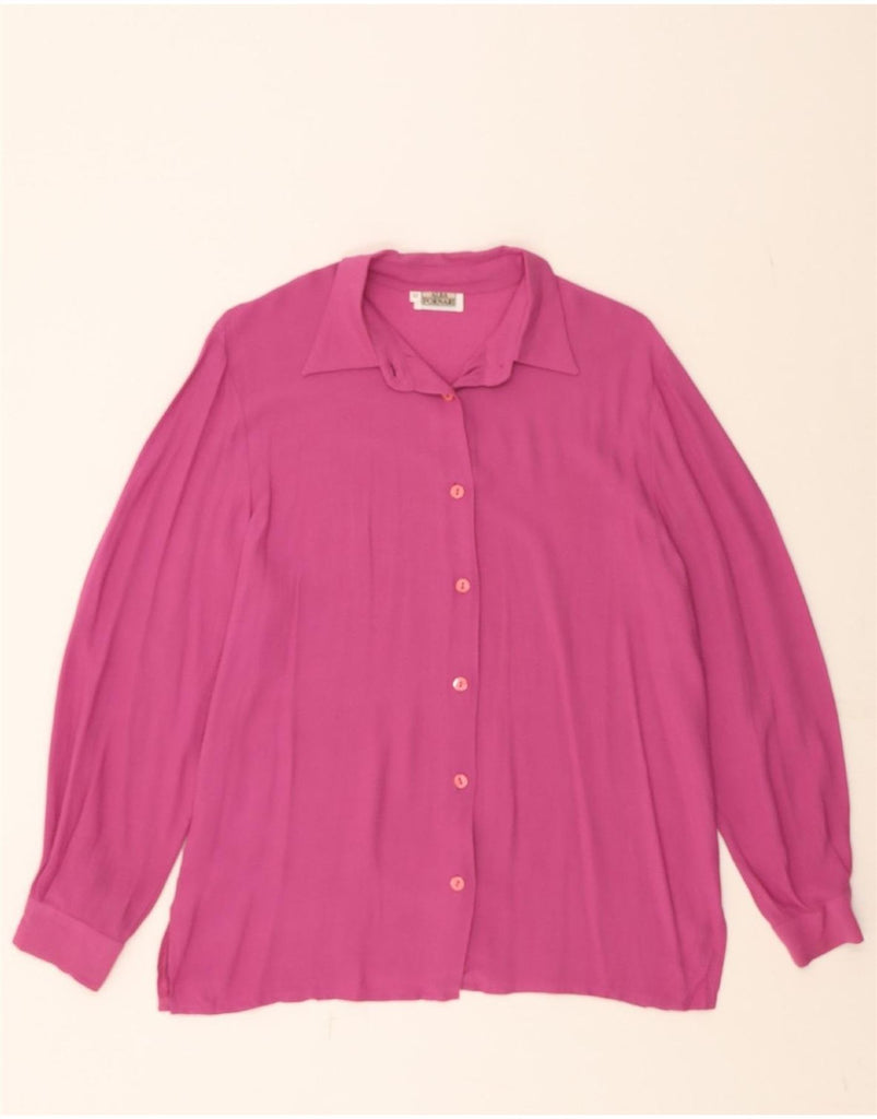 ALBA FORNARI Womens Shirt Blouse UK 14 Medium Pink Viscose Vintage Alba Fornari and Second-Hand Alba Fornari from Messina Hembry 