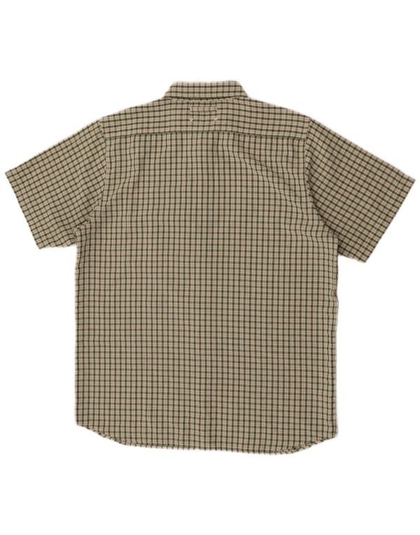 The North Face Mens Short Sleeve Shirt Large Green Check Modal
