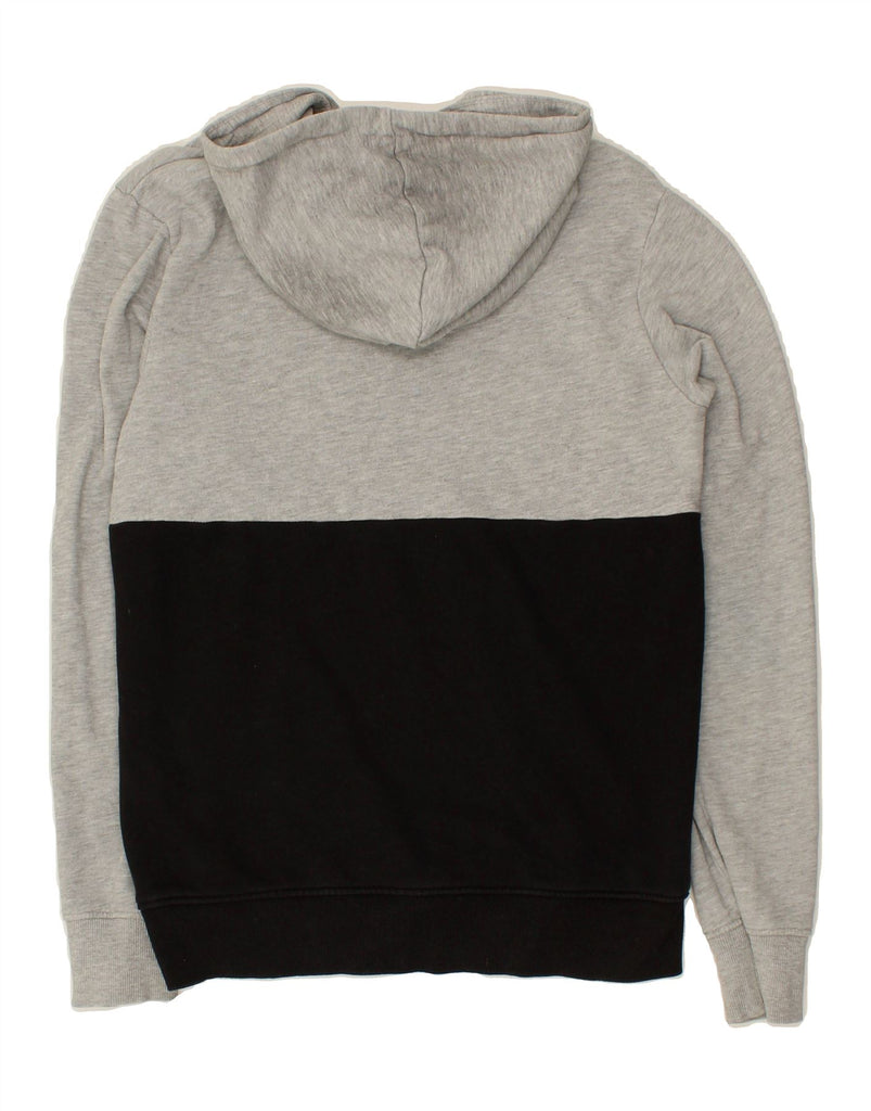 JACK & JONES Mens Graphic Hoodie Jumper XS Grey Colourblock Cotton Vintage Jack & Jones and Second-Hand Jack & Jones from Messina Hembry 