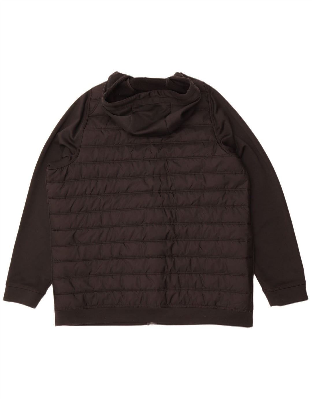 Nike Mens Hooded Padded Jacket UK 42 XL Black Nylon