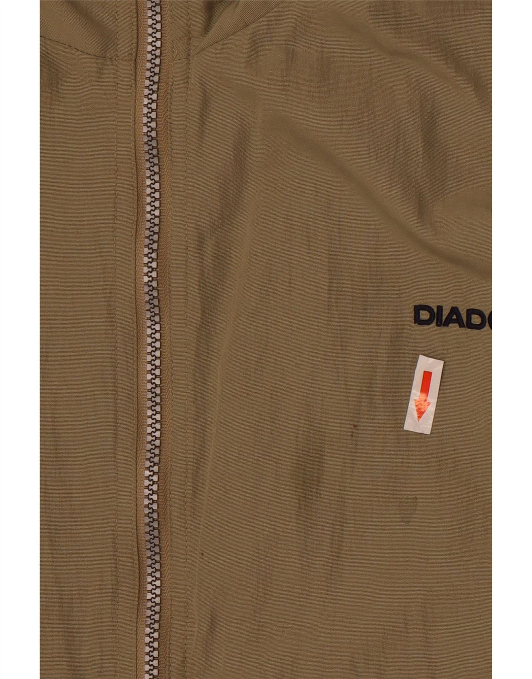 Diadora Mens Loose Fit Rain Jacket UK 36 Small Khaki Polyamide