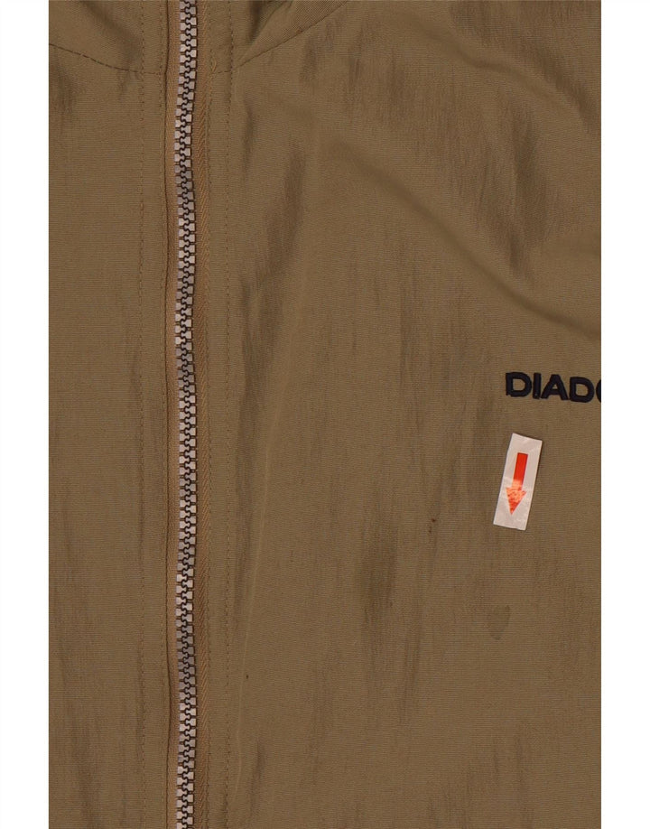 Diadora Mens Loose Fit Rain Jacket UK 36 Small Khaki Polyamide