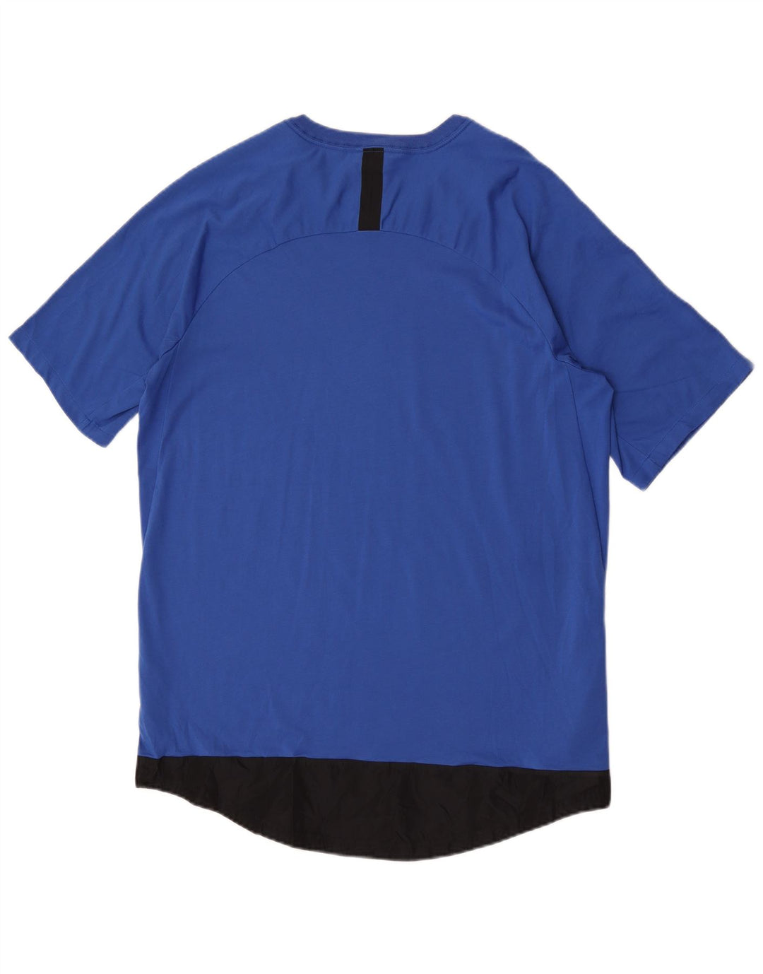 Nike Mens T-Shirt Top Large Blue Colourblock Polyester