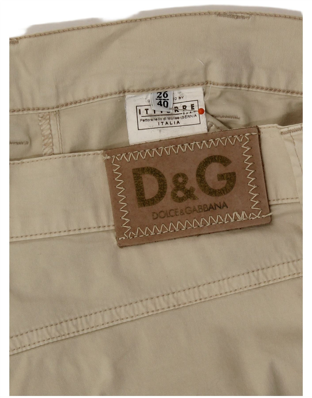 Dolce & Gabbana Womens Capri Trousers IT 40 Small W26 L20 Beige