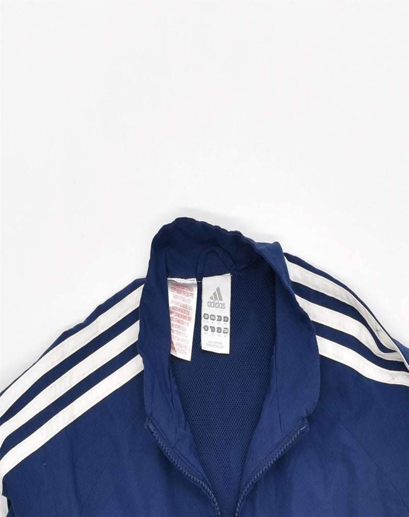 ADIDAS Girls Tracksuit Top Jacket 11-12 Years Blue Polyester | Vintage | Thrift | Second-Hand | Used Clothing | Messina Hembry 