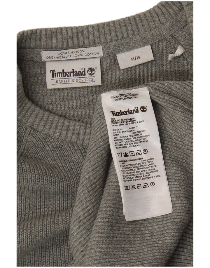 Timberland Mens Crew Neck Jumper Sweater Medium Grey Cotton
