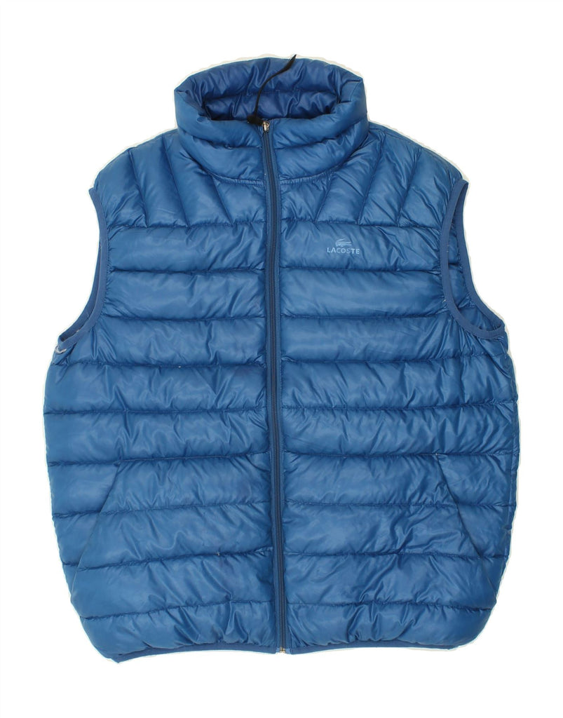 LACOSTE Womens Padded Gilet Size 52 2XL Blue Polyamide | Vintage Lacoste | Thrift | Second-Hand Lacoste | Used Clothing | Messina Hembry 