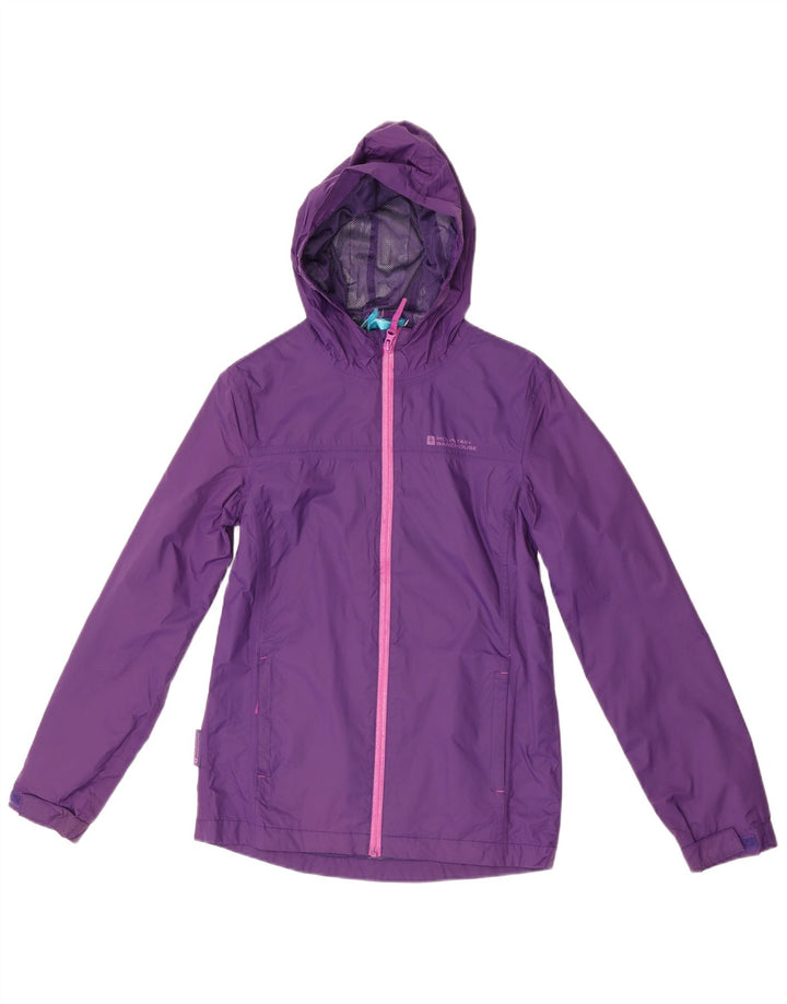 Mountain Warehouse Womens Hooded Rain Jacket UK 10 Small Purple Polyester