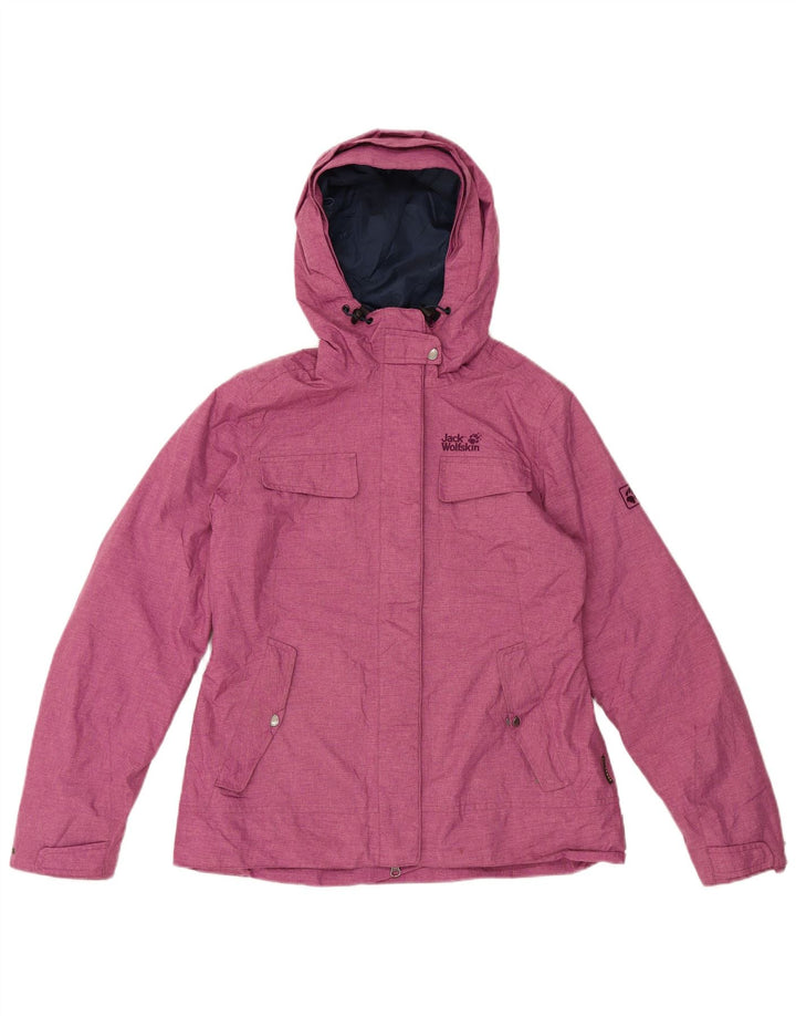 Jack Wolfskin Womens Hooded Windbreaker Jacket UK 12/14 Medium Pink