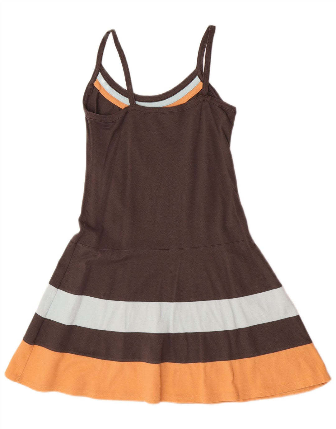 Lacoste Womens Sundress Size 38 Medium Brown Colourblock
