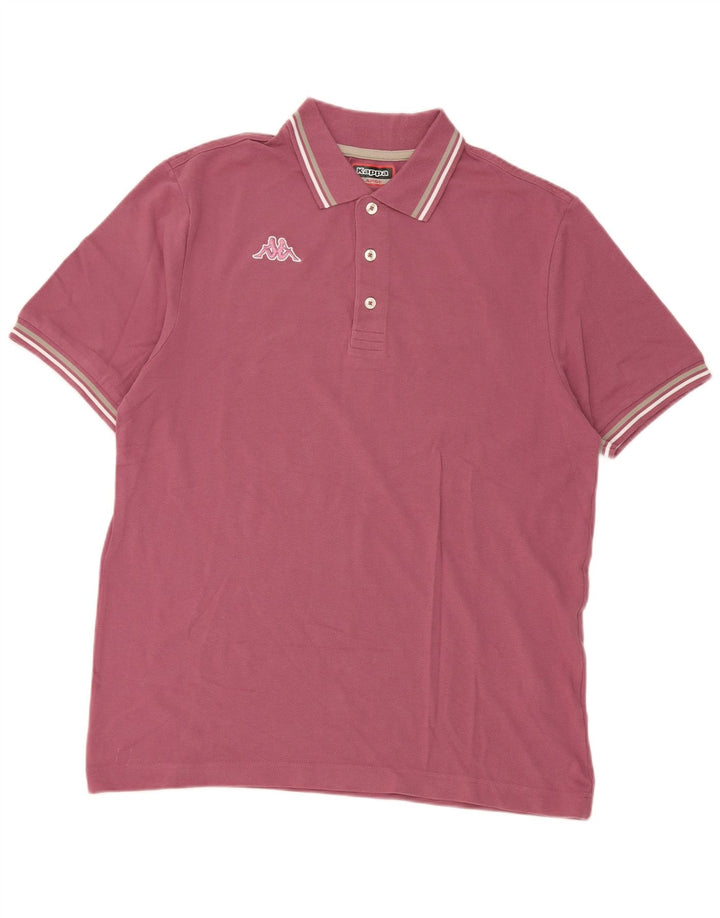 Kappa Mens Polo Shirt Large Pink Cotton