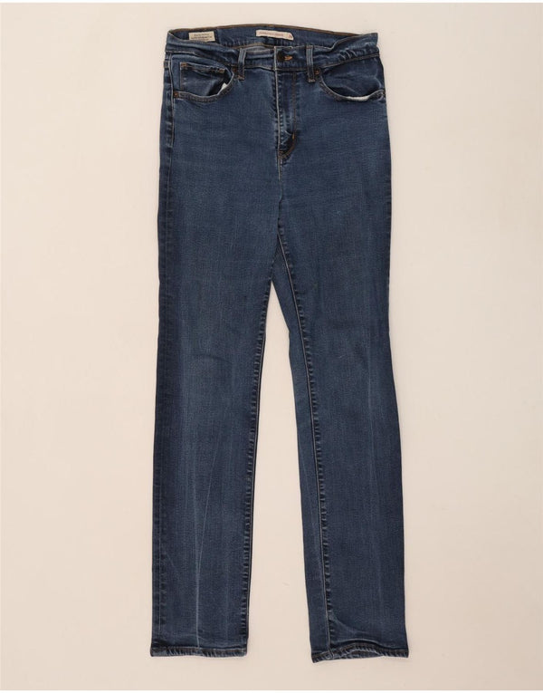 Levi's Womens 724 High Rise Straight Jeans W29 L32 Blue Cotton