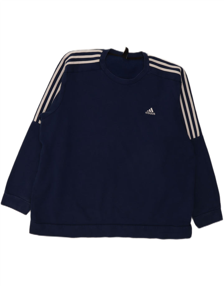 Adidas Mens Sweatshirt Jumper 2XL Navy Blue Cotton