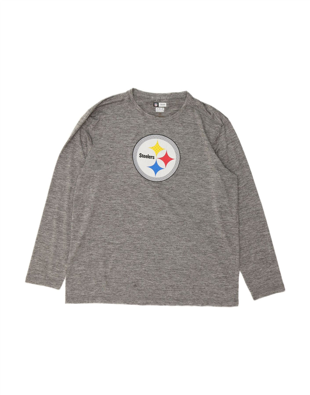 NFL Mens Steelers Graphic Top Long Sleeve XL Grey Polyester