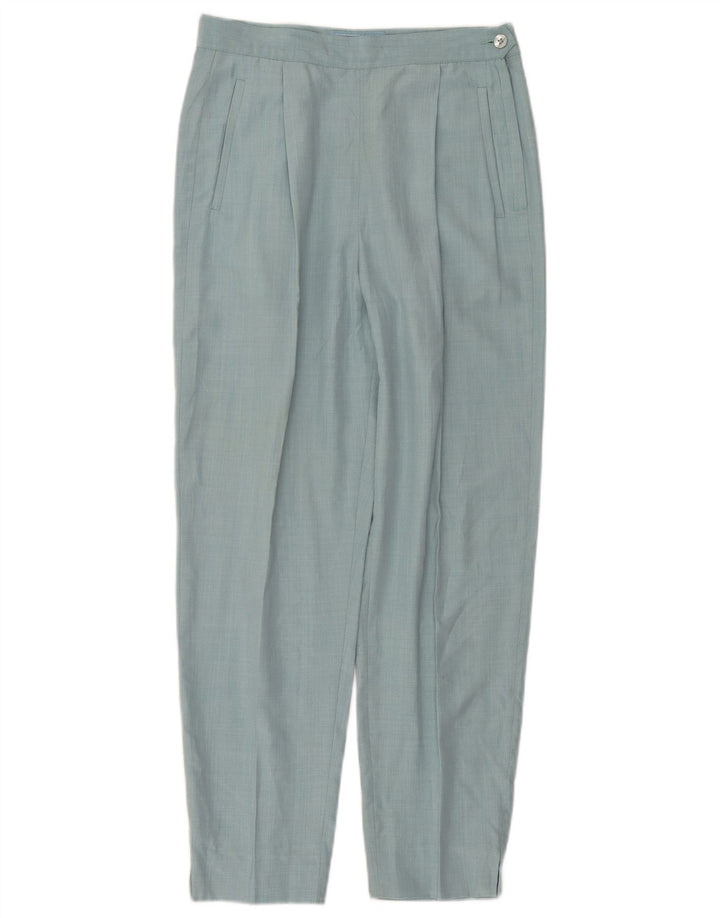 Belfe & Belfe Womens Tapered Suit Trousers IT 44 Medium W28 L27 Blue Rayon
