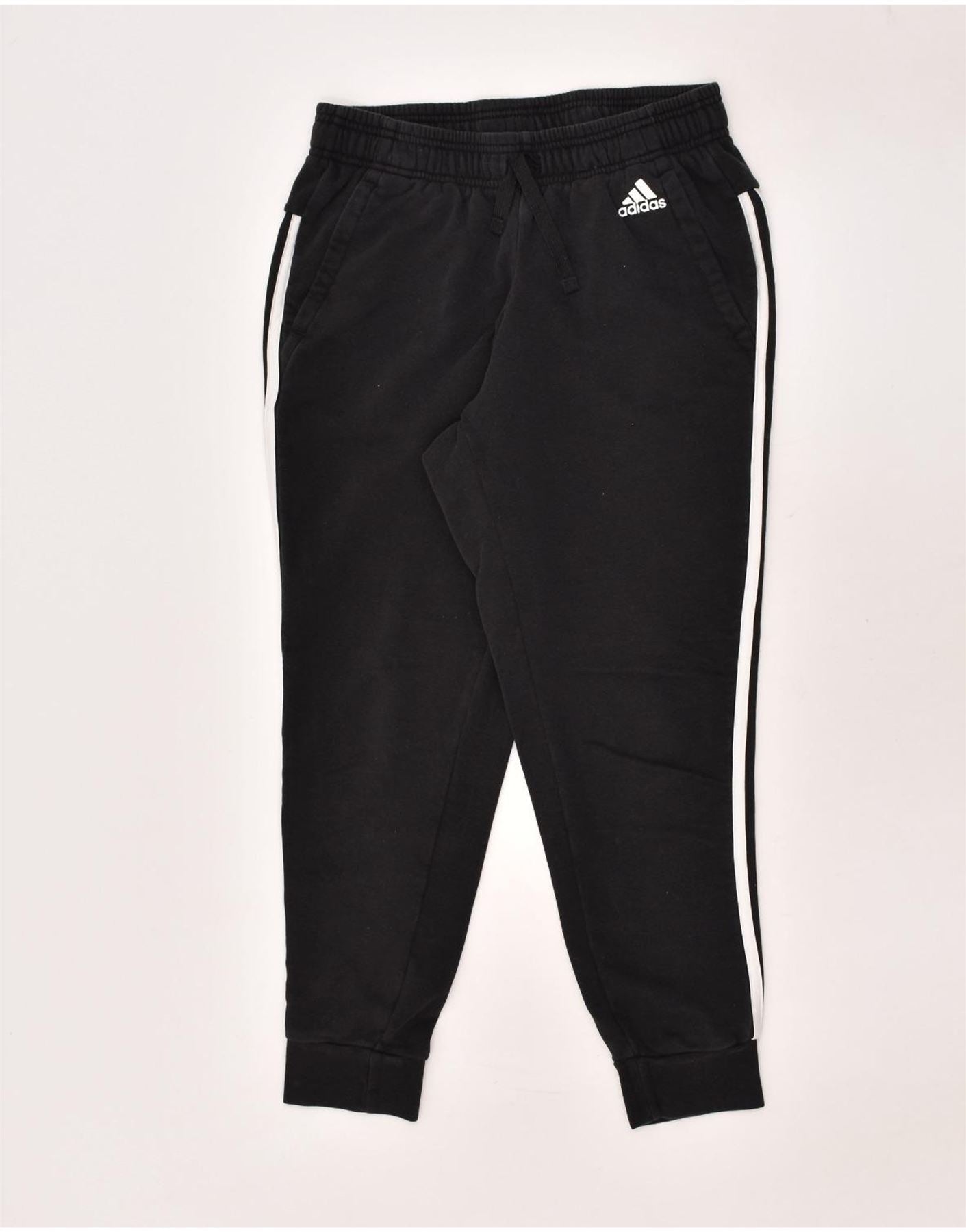 ADIDAS Pantalones de chandal para mujer Joggers UK 8 10 Small Black Cotton