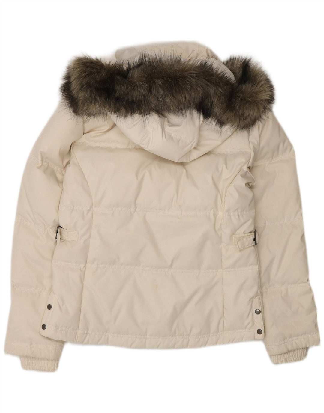 Columbia Womens Hooded Oversized Padded Jacket UK 10 Small White Polyester