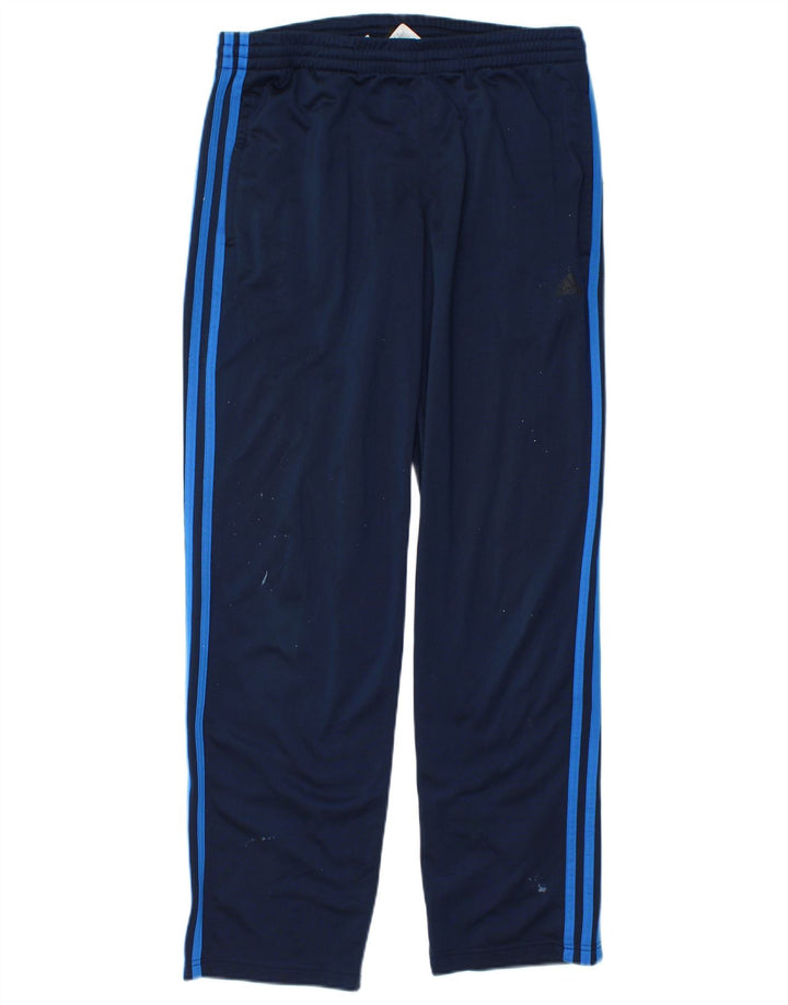 Adidas Mens Tracksuit Trousers Medium Navy Blue Polyester