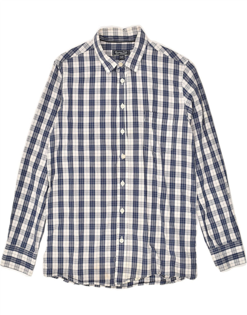 MASSIMO DUTTI Boys Shirt 13-14 Years Blue Check Cotton | Vintage Massimo Dutti | Thrift | Second-Hand Massimo Dutti | Used Clothing | Messina Hembry 